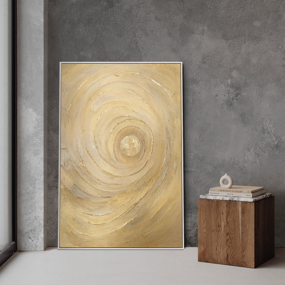 Canvas taulu "Ajan kehät" – Rakenteellinen maalaus moderni & elegantti