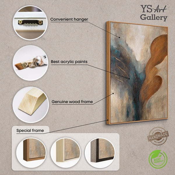 Handgemalte Acrylkunst Struktur und Tiefe