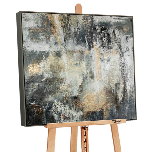 Abstract Handgemalt Gemälde mit Rahmen für Wanddekoration "Schwerelosigkeit"