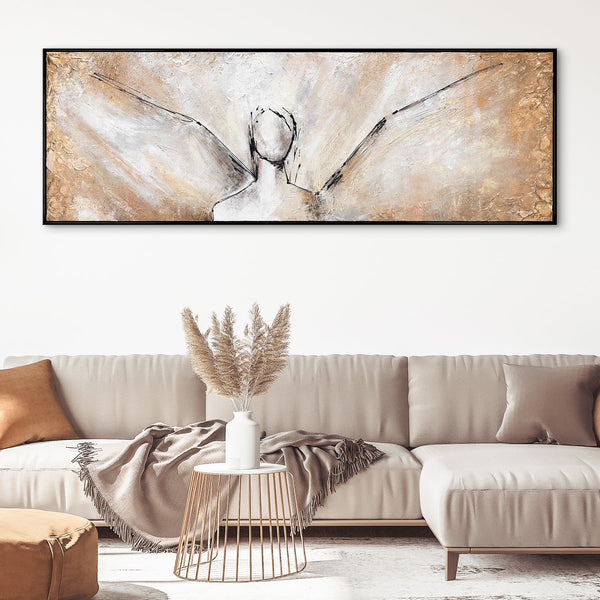 Modernes Acrylbild auf Leinwand handgemalt mit Rahmen "Schönheit"