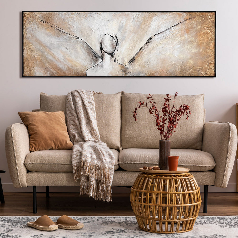 Modernes Acrylbild auf Leinwand handgemalt mit Rahmen "Schönheit"