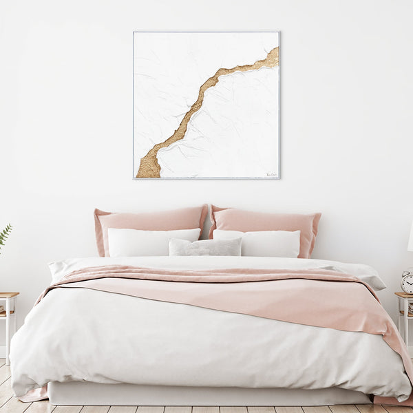 Gemälde handgemalt original mit Rahmen „Die Flut“ Leinwand malerei Deko Wand Wohnzimmer
