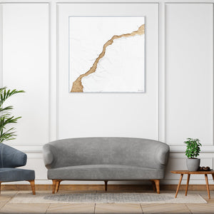 Gemälde handgemalt original mit Rahmen „Die Flut“ Leinwand malerei Deko Wand Wohnzimmer