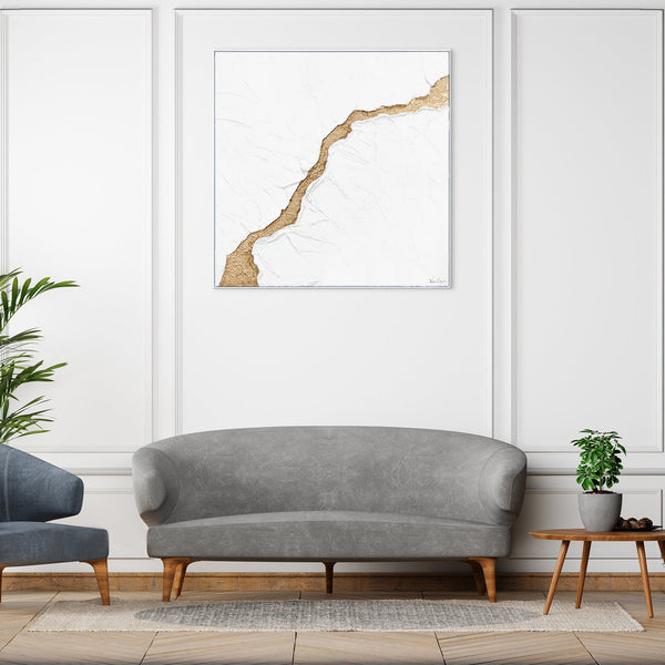 Gemälde handgemalt original mit Rahmen „Die Flut“ Leinwand malerei Deko Wand Wohnzimmer