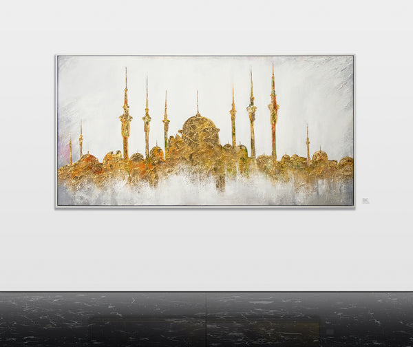 Islamichne moderne leinwandbilder handgemalt "Moschee"