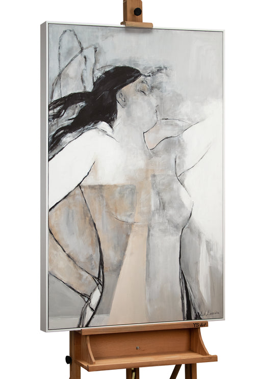 Käsinmaalatut Kuva Kangas Kehyksessä abstrakti taulu "Mechelen"