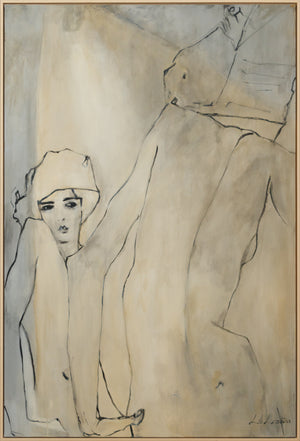 Käsinmaalatut Kuva Kangas Kehyksessä abstrakti taulu "Mechelen"