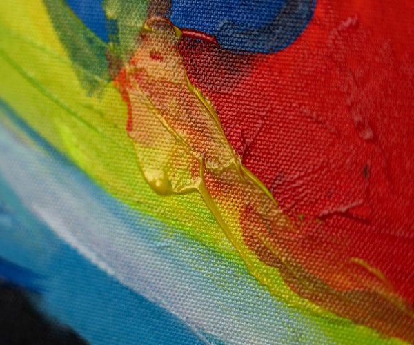Gemälde handgemalt mit Rahmen "Farben der Liebe" Wohnzimmerdekoration