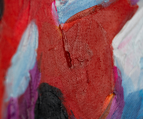 Gemälde handgemalt mit Rahmen "Farben der Liebe" Wohnzimmerdekoration
