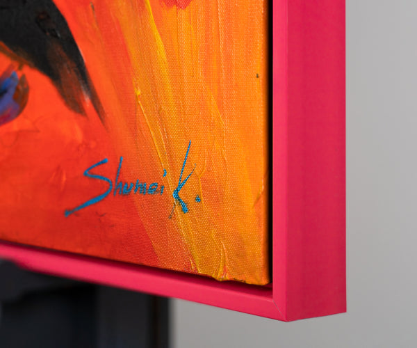Gemälde handgemalt mit Rahmen "Farben der Liebe" Wohnzimmerdekoration