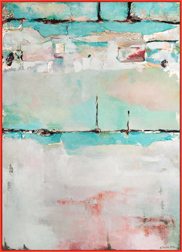 Abstraktes Acrylbild Frauengesicht bunt moderne Wandkunst