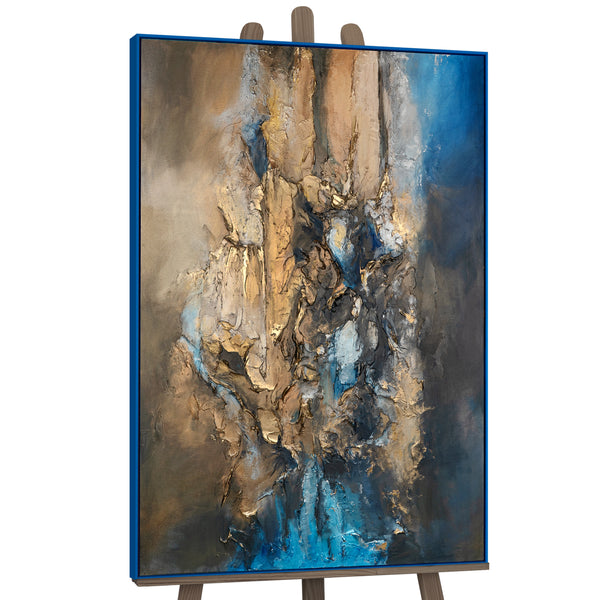 Abstraktes Gemälde mit Rahmen Handgemaltes Kunstwerk Elegante Abstraktion