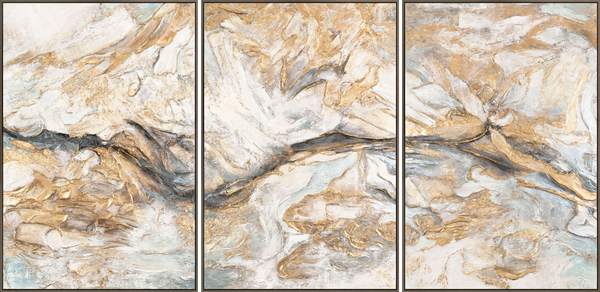 Abstraktit Kuviot triptyykkina – moderni kankaalle tehty taulu „Abstraktit Kuviot“