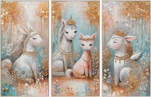 Käsinmaalattu maalaus kehyksellä – käsin maalattu taulu lastenhuoneeseen 120x80 cm