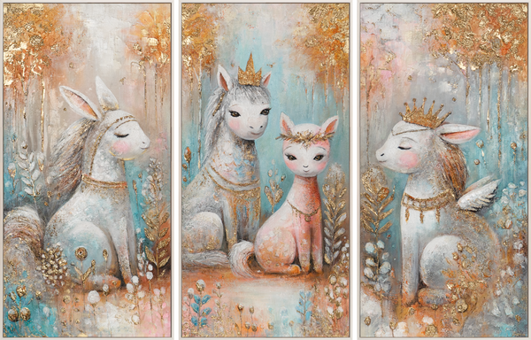 Käsinmaalattu maalaus kehyksellä – käsin maalattu taulu lastenhuoneeseen 120x80 cm