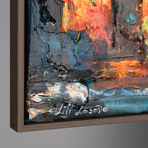 Maalaus taulut Paris kankaalle – abstrakti taide kehystettynä „Pariisin Kodikkuus“