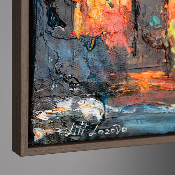 Maalaus taulut Paris kankaalle – abstrakti taide kehystettynä „Pariisin Kodikkuus“