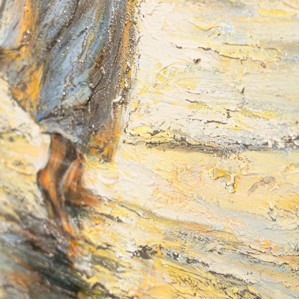 Käsinmaalattu uskonnollinen taulu “Tie valoon” – Hengellinen seinätaide Jeesuksesta merellä