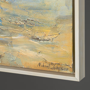 Käsinmaalattu uskonnollinen taulu “Tie valoon” – Hengellinen seinätaide Jeesuksesta merellä