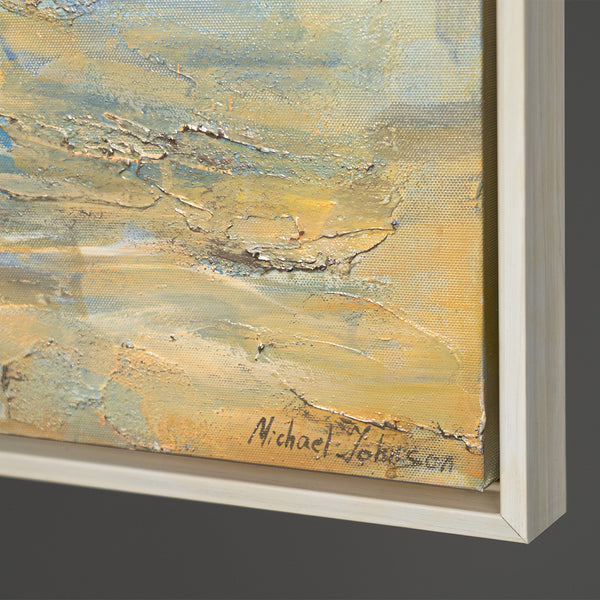 Käsinmaalattu uskonnollinen taulu “Tie valoon” – Hengellinen seinätaide Jeesuksesta merellä