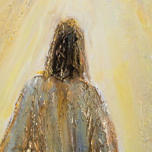 Käsinmaalattu uskonnollinen taulu “Uskoa säteilevä voima” – Kristus merellä