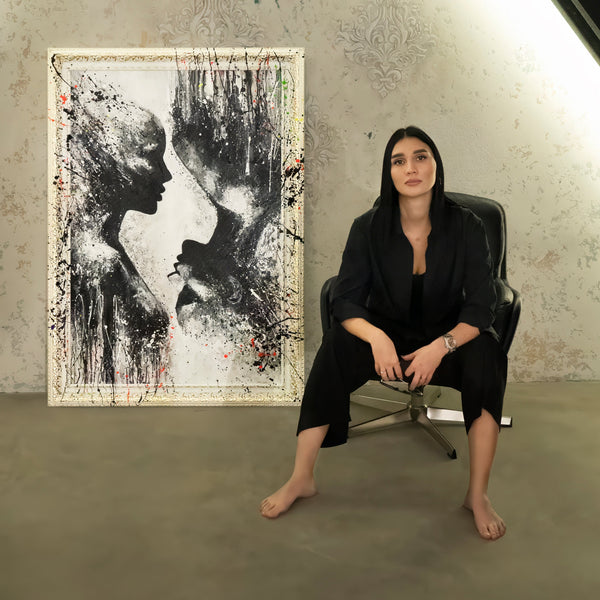 Moderne kunst - Handgemalte Bilder auf Leinwand für Wohnzimmer