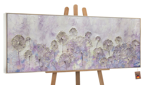 Blumen Bilder Gemalt "Frühlingsanfang" Acrylgemälde mit Rahmen
