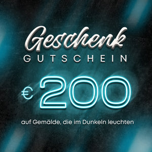 Geschenkkarte für ein leuchtendes Gemälde 200 Euro