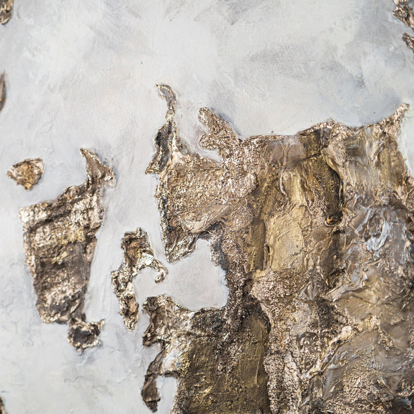 Pyöreä Hohtava Maalaus abstrakti taulu "Kultainen Maapallo" Moderni Taide taulut kotiin