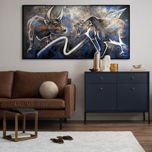 Leuchtende Kunstwerke "Börse" | Geschenk für Händler