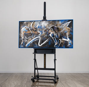 Kunstwerk leuchtend bei Nacht