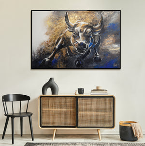 handgemalte bilder auf leinwand für wohnzimmer