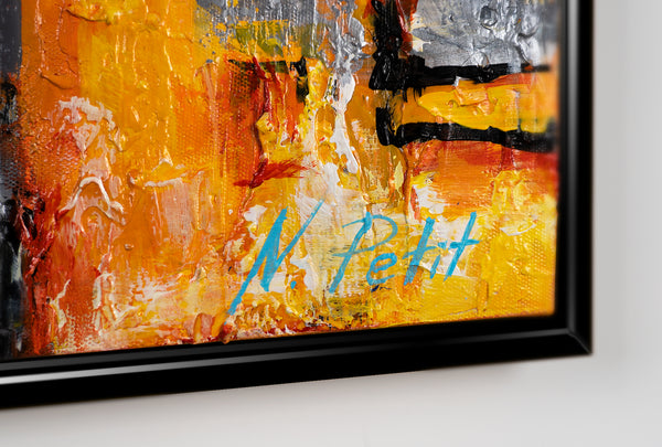 Pimeässä hehkuva maalaus "Pikkukaupunki"