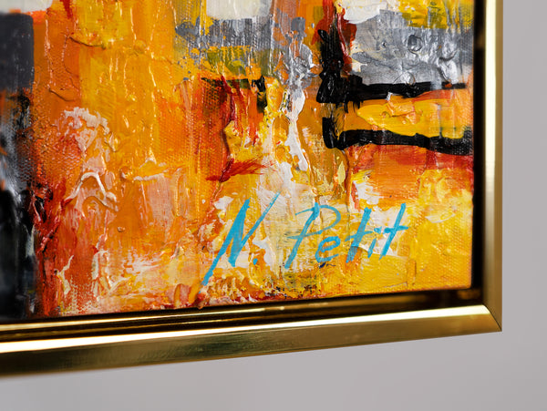 Pimeässä hehkuva maalaus "Pikkukaupunki"