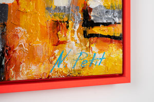 Pimeässä hehkuva maalaus "Pikkukaupunki"