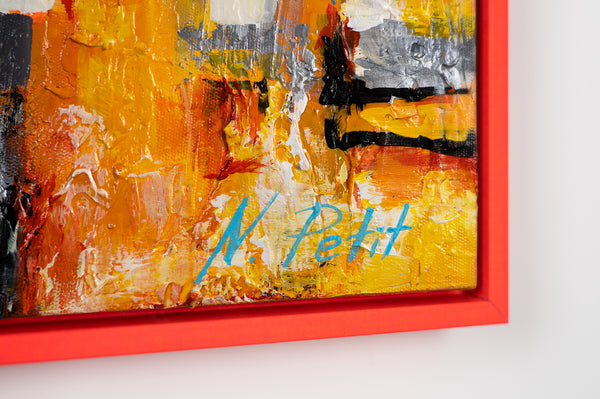 Pimeässä hehkuva maalaus "Pikkukaupunki"