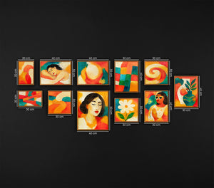 11-teiliges-wandbilder-set-wohnzimmer-modern-anordnung-galerie-bunt