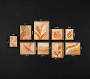 Bilder set mit Rahmen florales Motiv Moderne Gemälde für Wohnzimmer