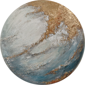 Ephyria – Abstrakti akryylimaalaus kankaalle | Hohtava seinätaide kotiisi