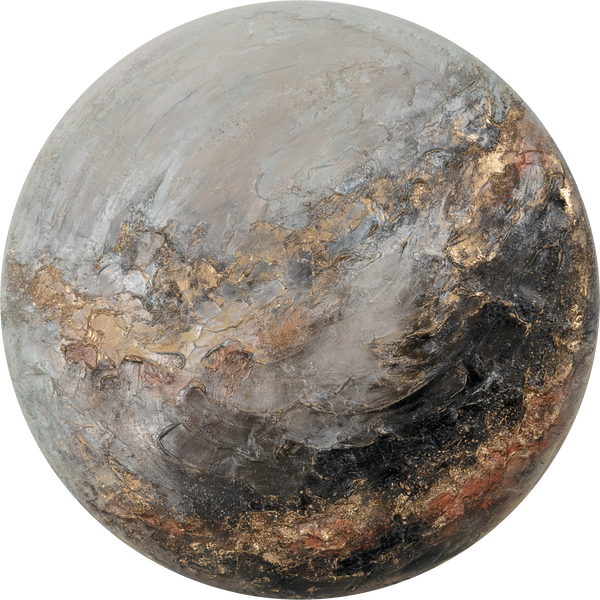 On pyöreä akryyliplaneetta moderneihin sisätiloihin – "Enigma" Canvas taulu ja abstrakti taide