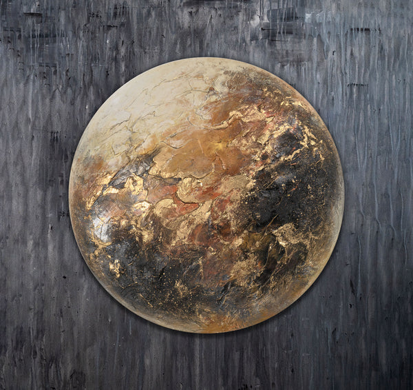 Akryylimaalaus planeetan muodossa – "Venus" Moderni canvas taulu ja abstrakti taide
