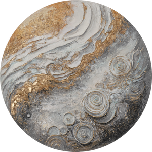 Pyöreä Maalaus – Moderni Estetiikka ja abstrakti taide kotiin – "Sirius" canvas taulu