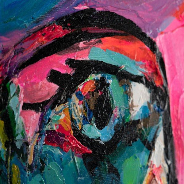 Handgemalte Acrylmalerei Portrait Struktur moderne Kunst