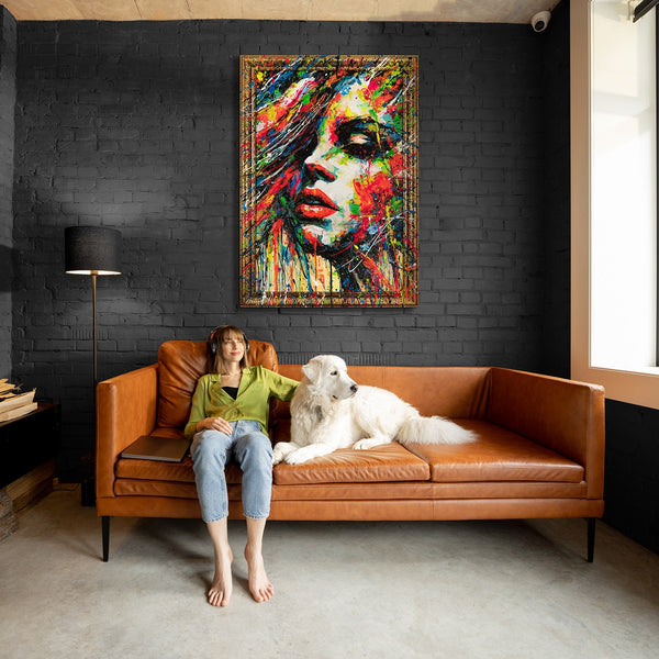 Käsintehdyt Kuvia Kangas Kehyksellä "Intohimon Värit" | canvas taulu