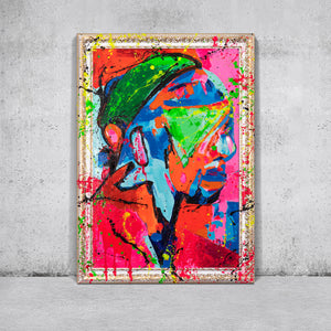 Handgemalte abstrakte Kunst – Moderne Wandbilder auf Leinwand „Farbe als Gefühl“