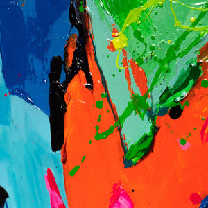 Handgemalte abstrakte Kunst – Moderne Wandbilder auf Leinwand „Farbe als Gefühl“