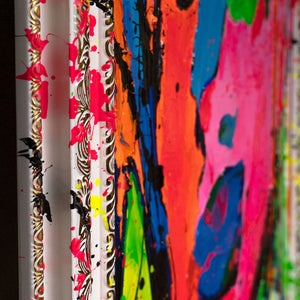 Abstrakte Kunst Portrait – Moderne Handgemaltes Gemälde „Emotion“