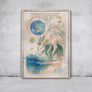 Leinwandbild Pferd Mit Goldakzenten