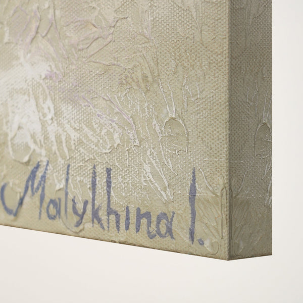 Abstrakti Maisemamaalaus Käsinmaalattu "Meri Hämärässä"