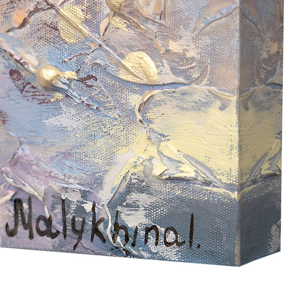 Abstrakti Maalaus Kukkia "Kevään Alku" 150x50